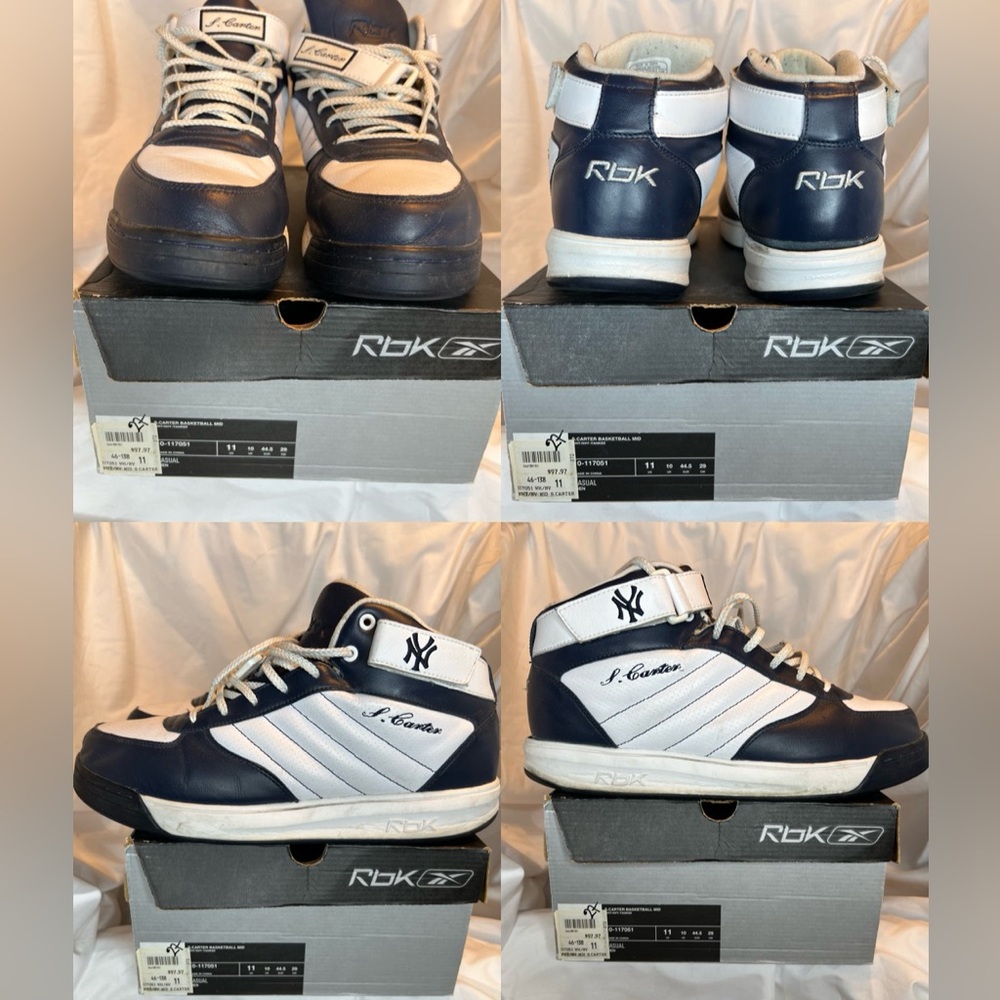 Reebok S.Carter Basketball Mid  side 10.5 Yankees white/navy

One heel is loose